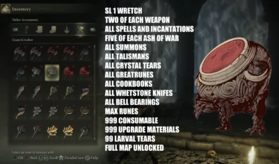 SL1 — Wretch — All item starter save — Game version 1.03.2  