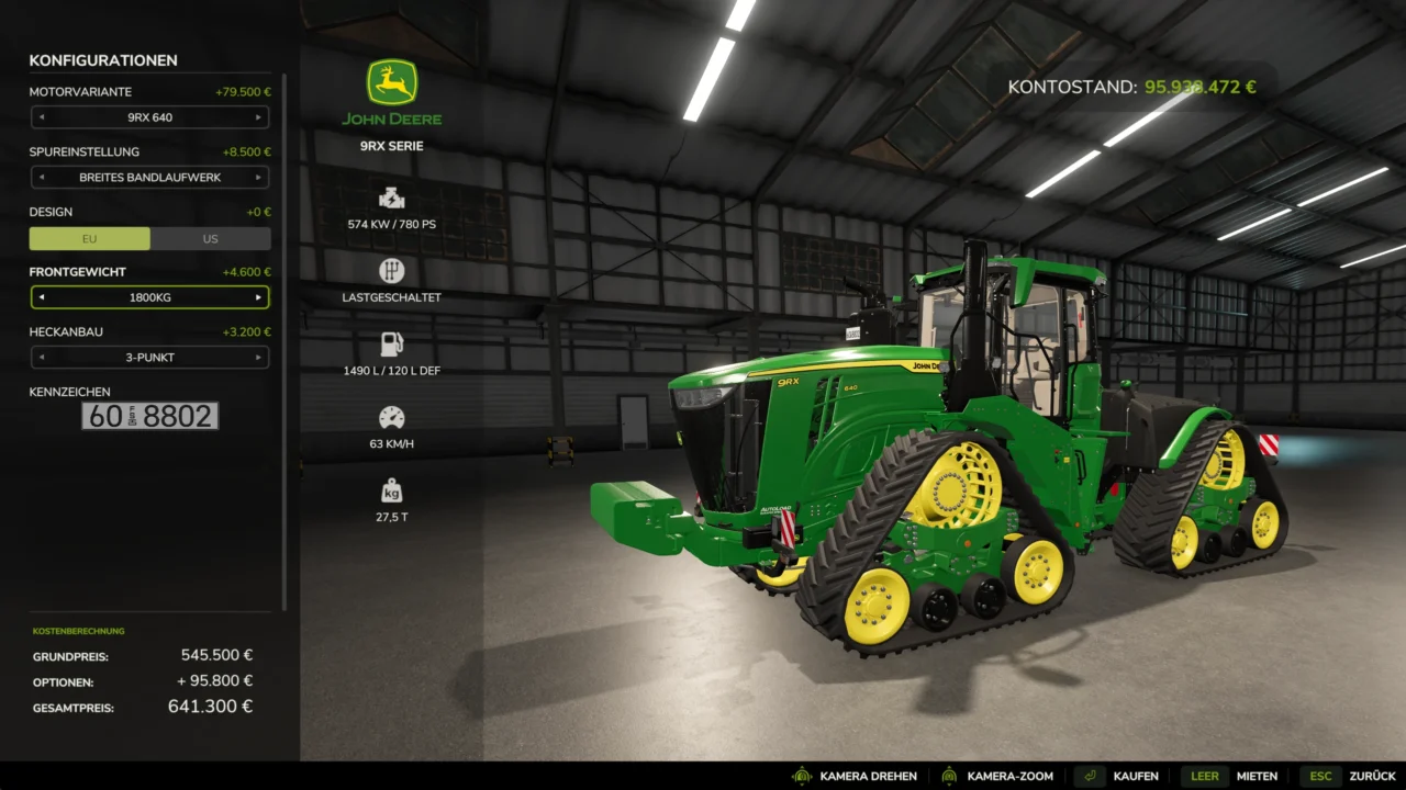 Улучшенный John Deere 9RX для FS25