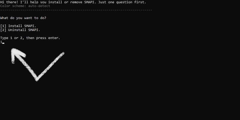 Успешная установка SMAPI в консоли: Bingo! Моддинг активирован