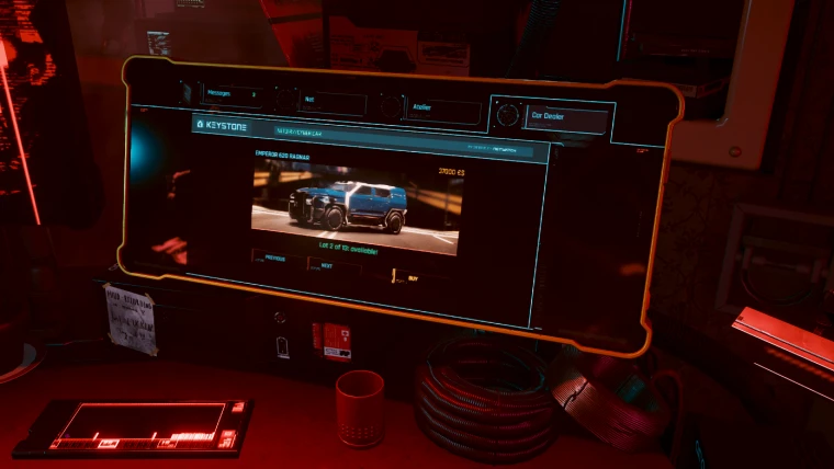 Cyberpunk 2077 Virtual Car Dealer